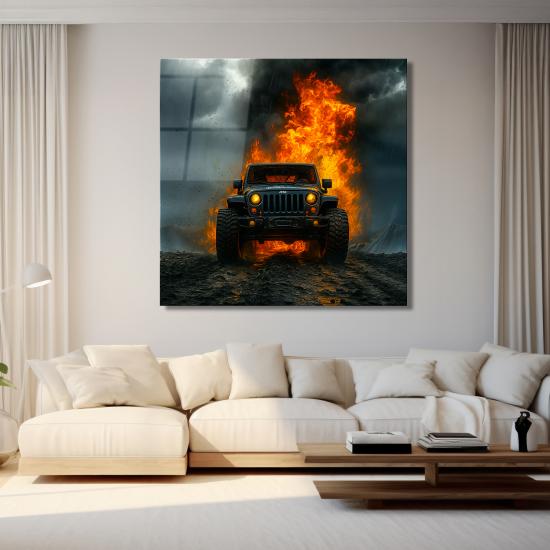 Ateşin Gücü Off-Road Araç Cam Tablo