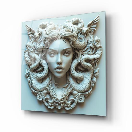 Ejderhaların Medusa’sı  Mitolojik Cam Tablo